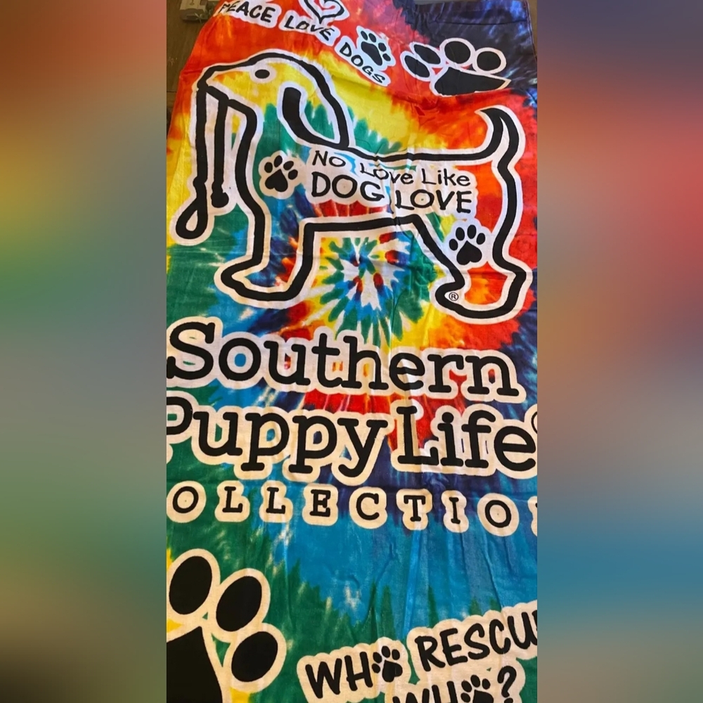 Southern Puppy Life Beach Towel - NWT